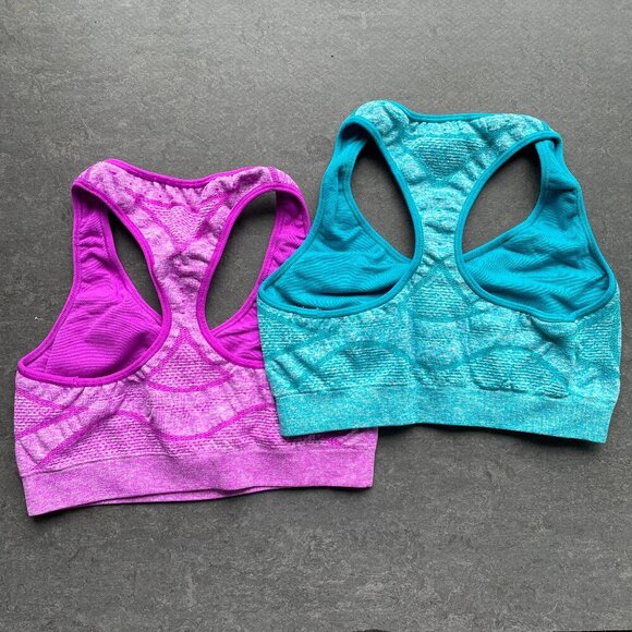 BUNDLE - 2 Champion Sports Bras - Blue/Pink - Size S - Picture 2 of 4